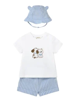 Mayoral Komplet t-shirt i spodenki 1276 Błękitny Regular Fit