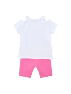 Mayoral Komplet t-shirt i spodenki 3708 Różowy Regular Fit