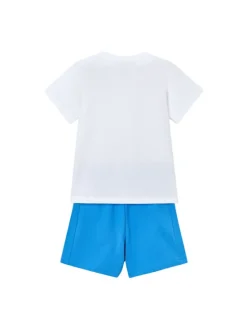 Mayoral Komplet t-shirt i spodenki 3610 Biały Regular Fit