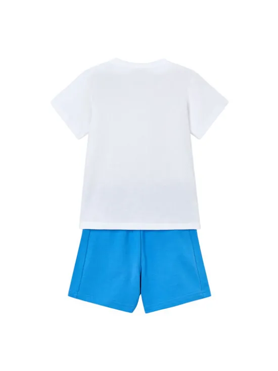 Mayoral Komplet t-shirt i spodenki 3610 Biały Regular Fit