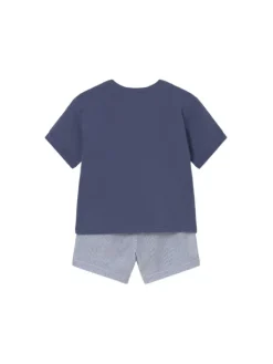 Mayoral Komplet t-shirt i spodenki 1228 Granatowy Regular Fit
