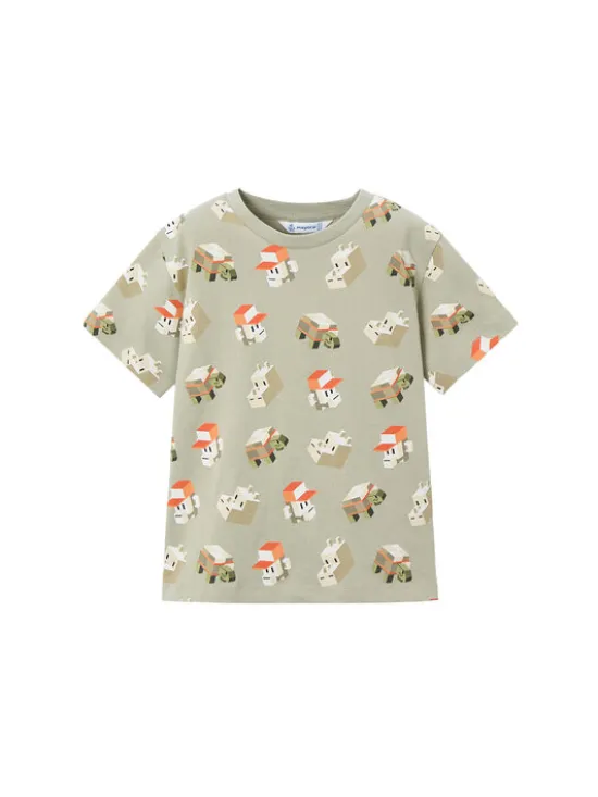 Mayoral Komplet 2 t-shirtów i spodenek 3609 Kolorowy Regular Fit