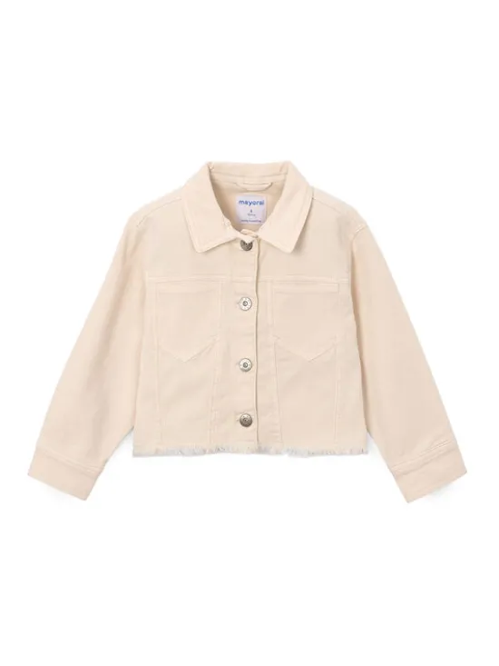 Mayoral Kurtka jeansowa 3455 Beżowy Regular Fit