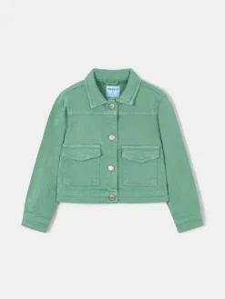 Mayoral Kurtka jeansowa 3407 Zielony Regular Fit