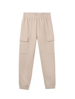 Mayoral Spodnie dresowe 7578 Beżowy Regular Fit