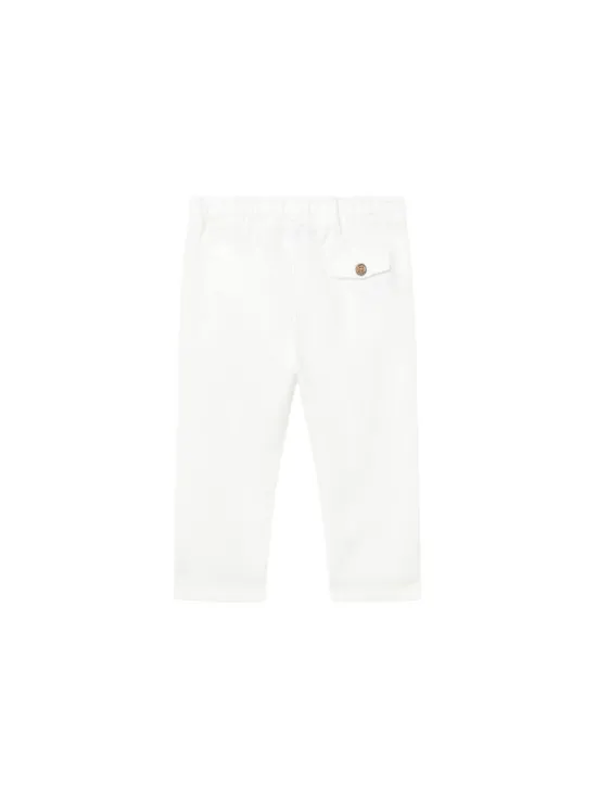 Mayoral Spodnie materiałowe 1523 Biały Relaxed Fit