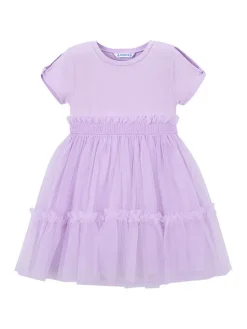 Mayoral Sukienka elegancka 3915 Fioletowy Regular Fit