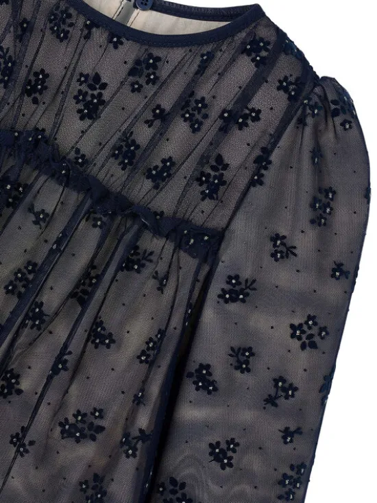 Mayoral Sukienka elegancka 4919 Granatowy Regular Fit