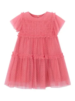 Mayoral Sukienka elegancka 3917 Koralowy Regular Fit