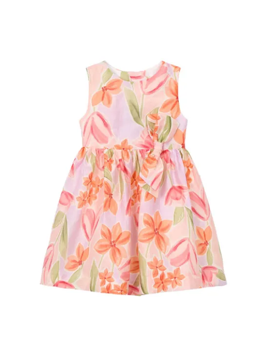 Mayoral Sukienka elegancka 3913 Pomarańczowy Regular Fit