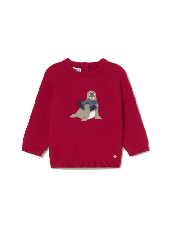 Mayoral Sweter 2345 Czerwony Regular Fit