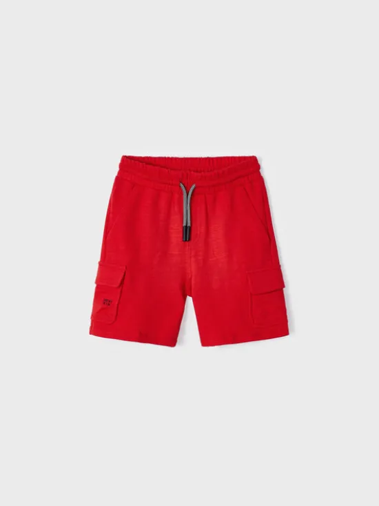 Mayoral Szorty materiałowe 3222 Czerwony Regular Fit