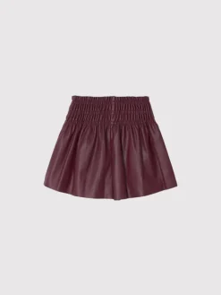 Mayoral Szorty z imitacji skóry 4950 Bordowy Relaxed Fit