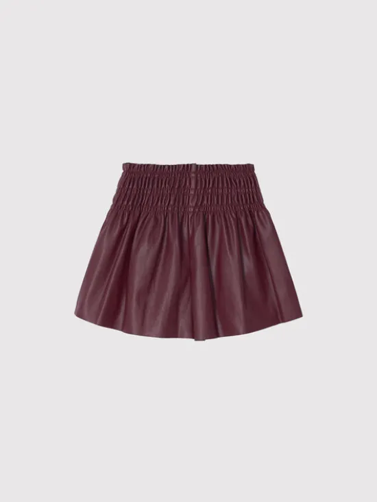 Mayoral Szorty z imitacji skóry 4950 Bordowy Relaxed Fit