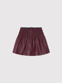Mayoral Szorty z imitacji skóry 4950 Bordowy Relaxed Fit