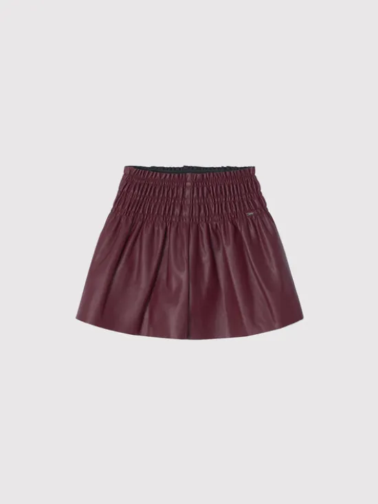 Mayoral Szorty z imitacji skóry 4950 Bordowy Relaxed Fit