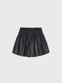 Mayoral Szorty z imitacji skóry 4950 Czarny Relaxed Fit