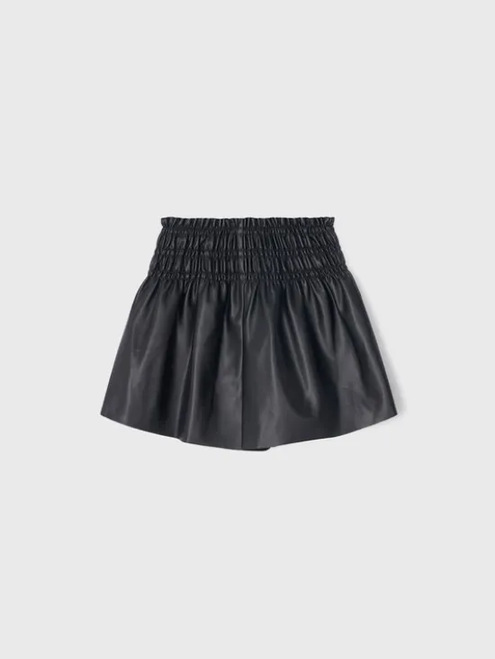Mayoral Szorty z imitacji skóry 4950 Czarny Relaxed Fit