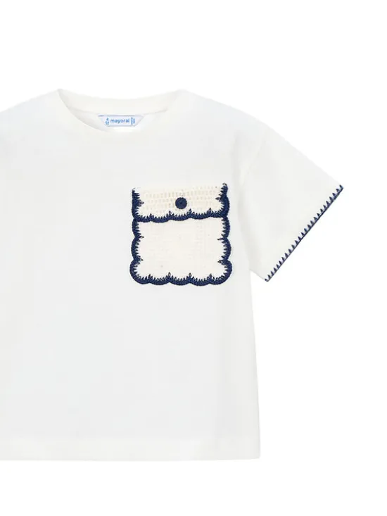 Mayoral T-Shirt 3013 Écru Regular Fit
