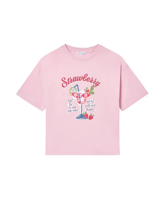 Mayoral T-Shirt 6011 Różowy Regular Fit