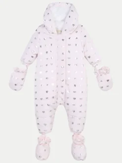 MICHAEL KORS KIDS Kombinezon zimowy R30136 Różowy Regular Fit