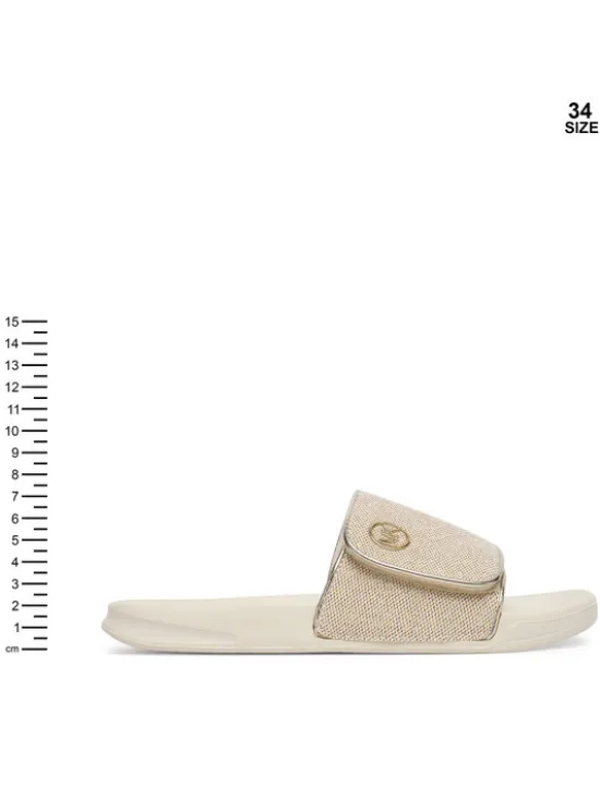 MICHAEL Michael Kors Klapki Jett Darby MK04190732 Złoty