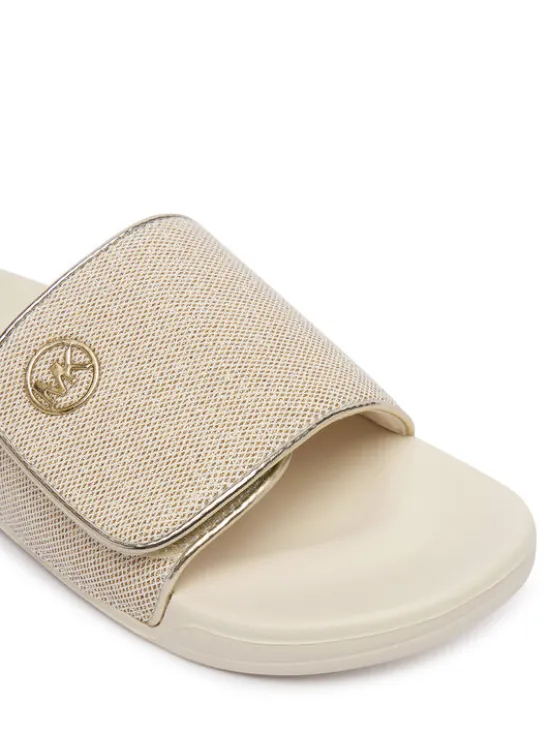 MICHAEL Michael Kors Klapki Jett Darby MK04190732 Złoty