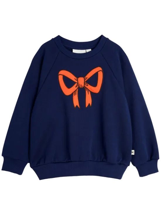 MINI RODINI Bluza Bow 2512012960 Granatowy Regular Fit