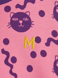 MINI RODINI Bluza Squiggly Cats 2512012228 Różowy Regular Fit