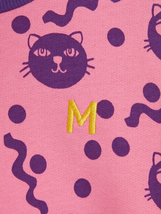 MINI RODINI Bluza Squiggly Cats 2512012228 Różowy Regular Fit