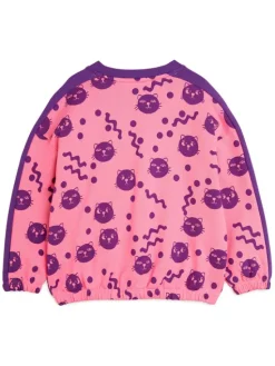 MINI RODINI Bluza Squiggly Cats 2512012228 Różowy Regular Fit