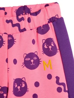 MINI RODINI Spodnie dresowe Squiggly Cats 2513011828 Różowy Relaxed Fit