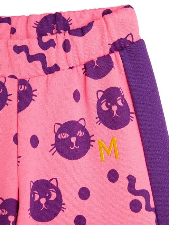 MINI RODINI Spodnie dresowe Squiggly Cats 2513011828 Różowy Relaxed Fit