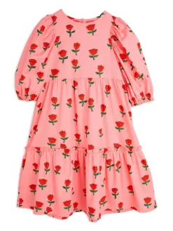 MINI RODINI Sukienka codzienna Roses 2515010528 Różowy Regular Fit