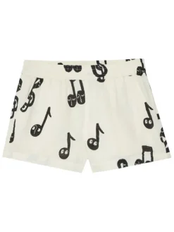 MINI RODINI Szorty materiałowe 2523016210 Biały Regular Fit