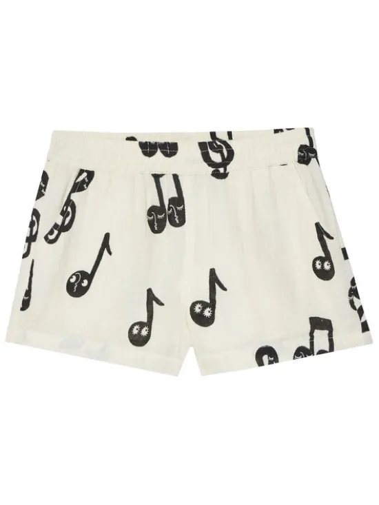 MINI RODINI Szorty materiałowe 2523016210 Biały Regular Fit