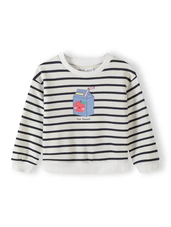 minoti Bluza 30FLEECE105 Biały Regular Fit