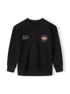 minoti Bluza 23fleece64 Czarny Oversize