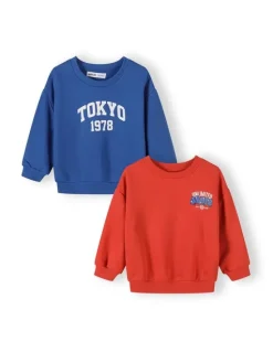 minoti Bluza 29FLEECE202 Czerwony Regular Fit