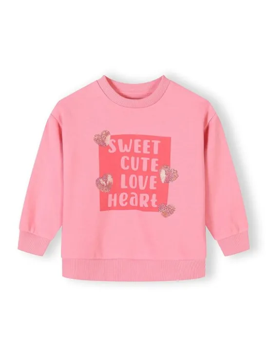 minoti Bluza 30FLEECE112 Różowy Regular Fit