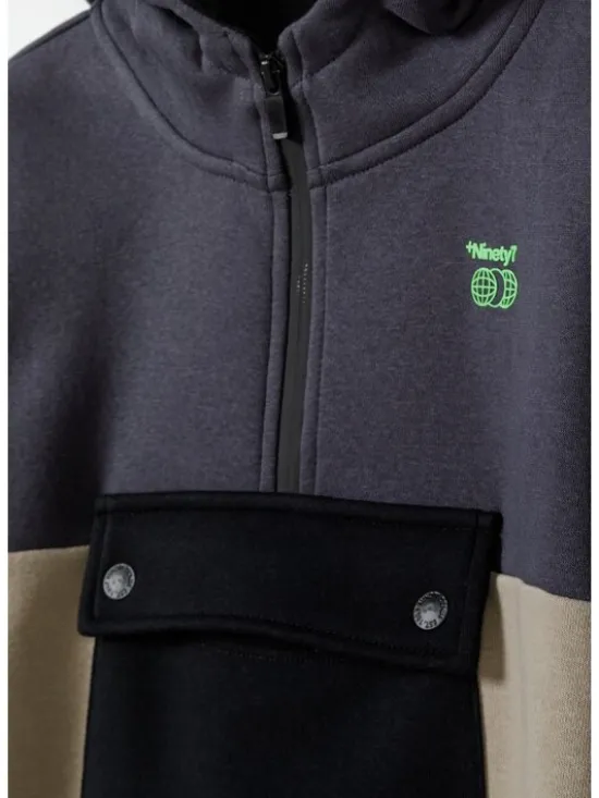 minoti Bluza 19fleece65 Szary Regular Fit