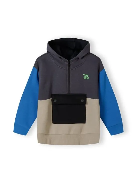 minoti Bluza 19fleece65 Szary Regular Fit
