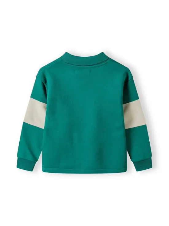 minoti Bluza 23fleece58 Zielony Regular Fit