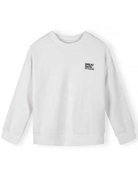 minoti Bluza NOSFLEECE400 Biały Regular Fit