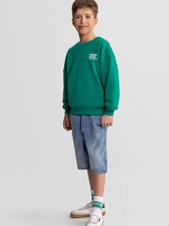 minoti Bluza NOSFLEECE400 Biały Regular Fit