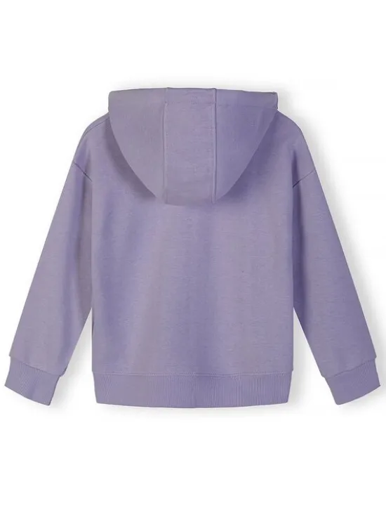 minoti Bluza NOSFLEECE406 Fioletowy Loose Fit