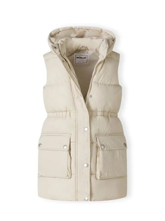 minoti Kamizelka 20gilet42 Biały Regular Fit
