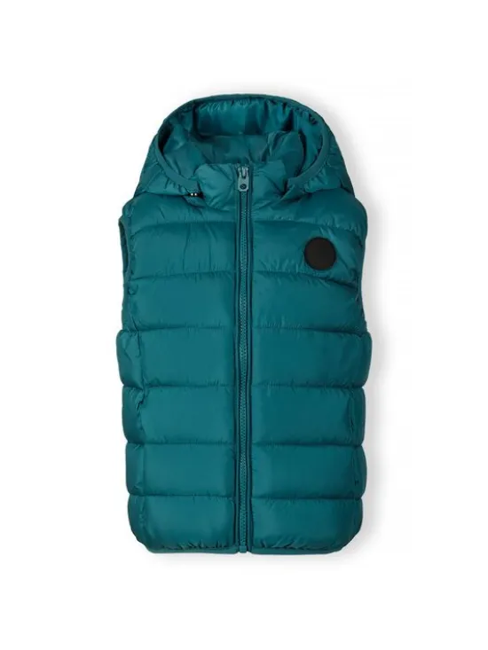 minoti Kamizelka 17gilet6C Turkusowy Regular Fit