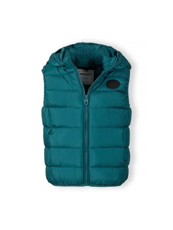 minoti Kamizelka 17gilet6C Turkusowy Regular Fit
