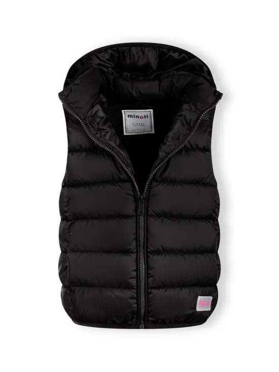 minoti Kamizelka 18GILET 4 Czarny Regular Fit